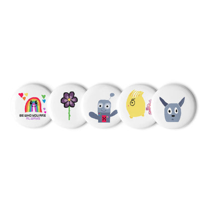 Pixel Drops Set of pin buttons